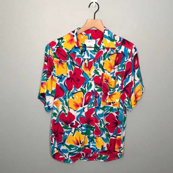 Dior Tops - Christian Dior Chemises vintage blouse sz 8